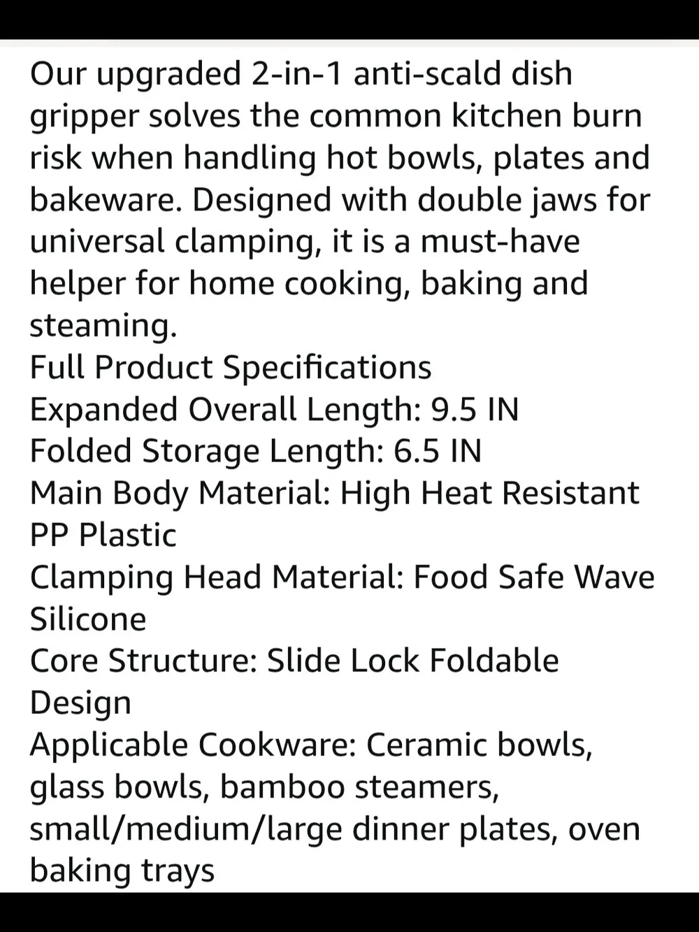 Hotstop Multi-Tool, Anti-burn/scald, Oven or Stove Tongs, Gripper. Arthritis.